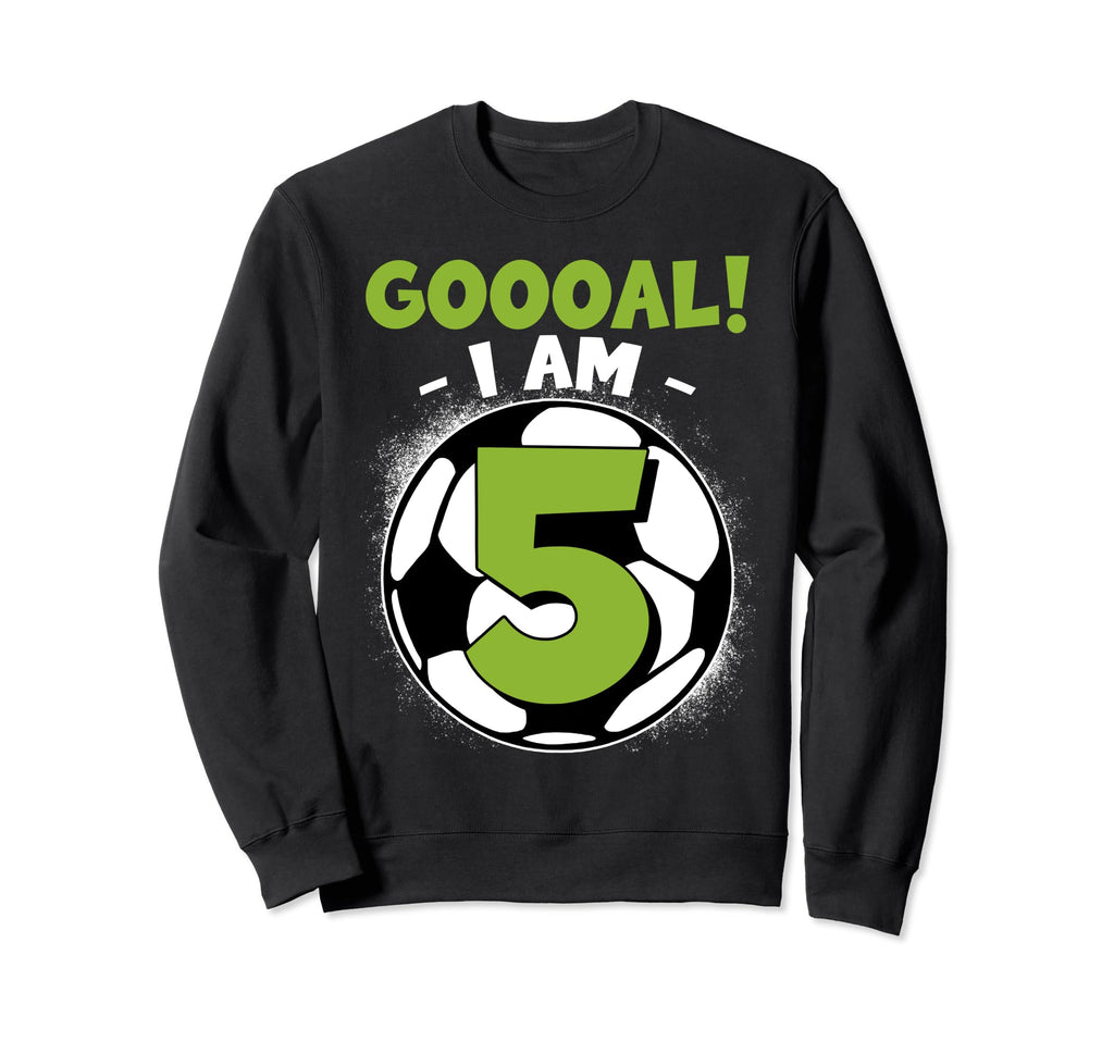 5 Year Old Birthday Soccer Themed Sweatshirt - Trendy Graphic for Adults