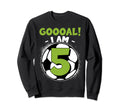 5 Year Old Birthday Soccer Themed Sweatshirt - Trendy Graphic for Adults