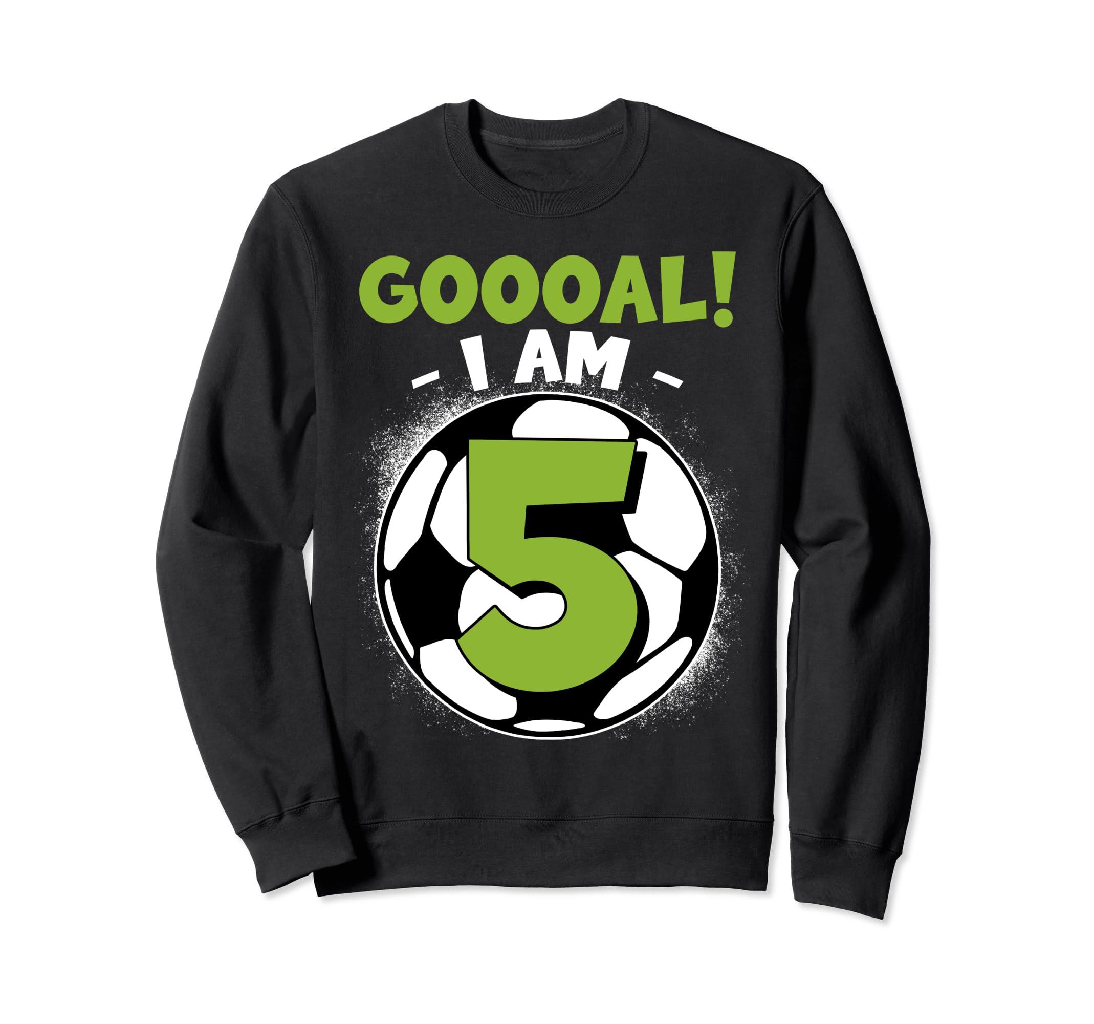 5 Year Old Birthday Soccer Themed Sweatshirt - Trendy Graphic for Adults