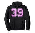 39 Number Thirty Nine Sports Varsity Hoodie - Aesthetic Graphic Men Women