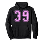 39 Number Thirty Nine Sports Varsity Hoodie - Aesthetic Graphic Men Women