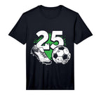 Mens 25Th Birthday Soccer Player T-Shirt - Custom Art Print Unisex