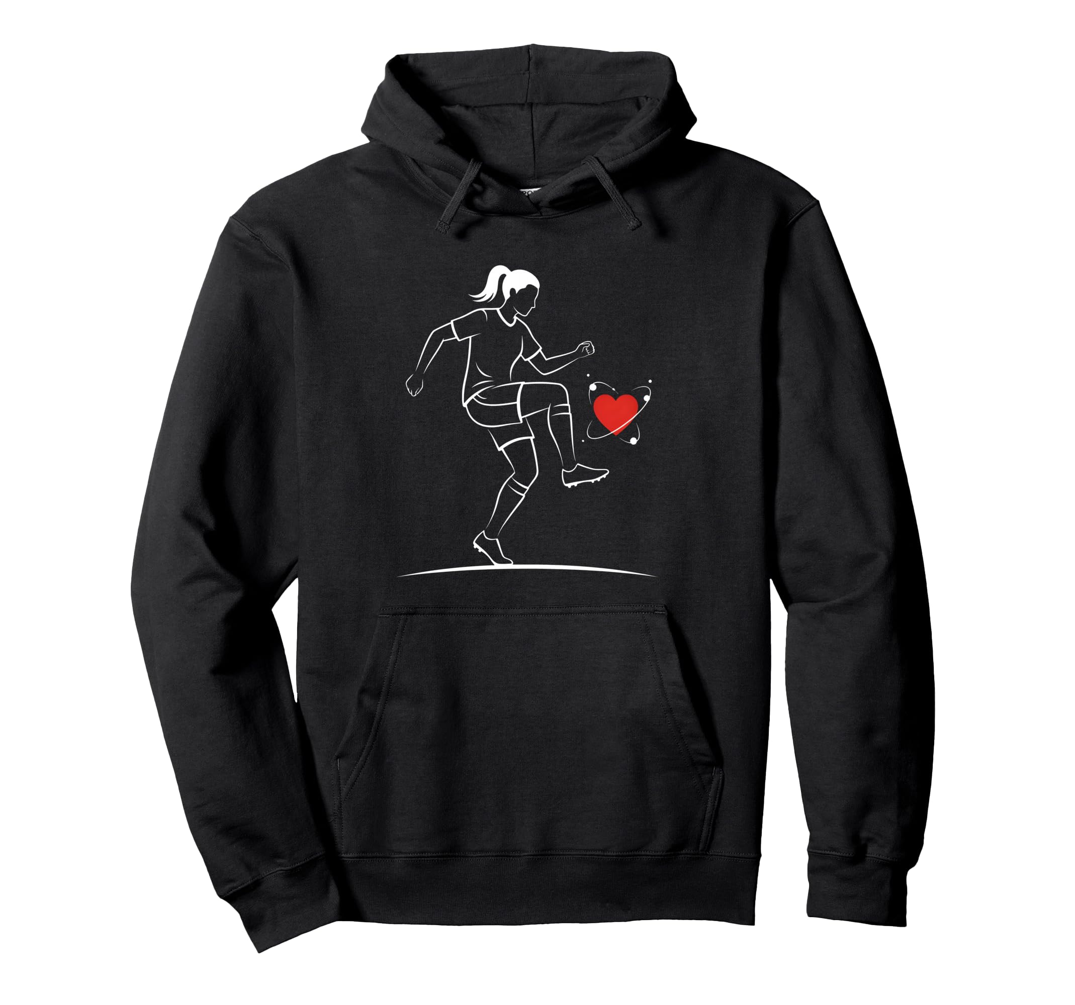 Soccer Valentines Day Heart Love Hoodie - Trendy Graphic Unisex
