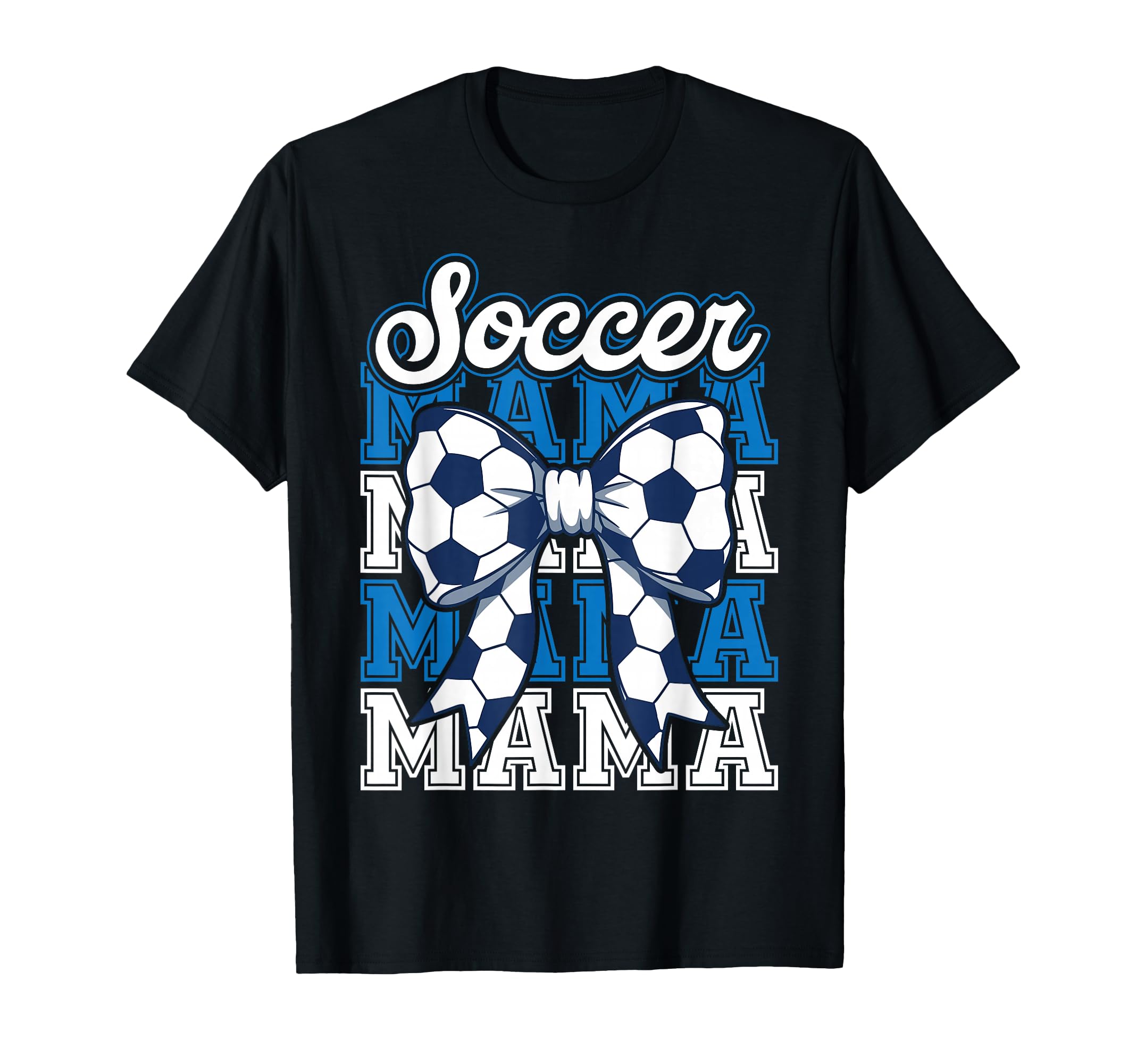 Soccer Mama Mommy Ball Bow Proud T-Shirt - Unique Graphic for Adults