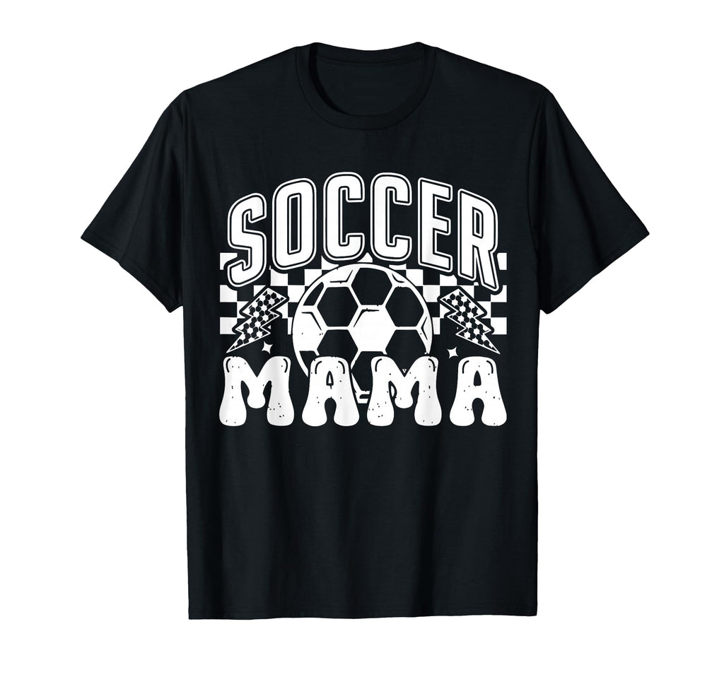 Soccer Mama Checkered Soccer Mom Soccer T-Shirt - Graphic Print Men Women