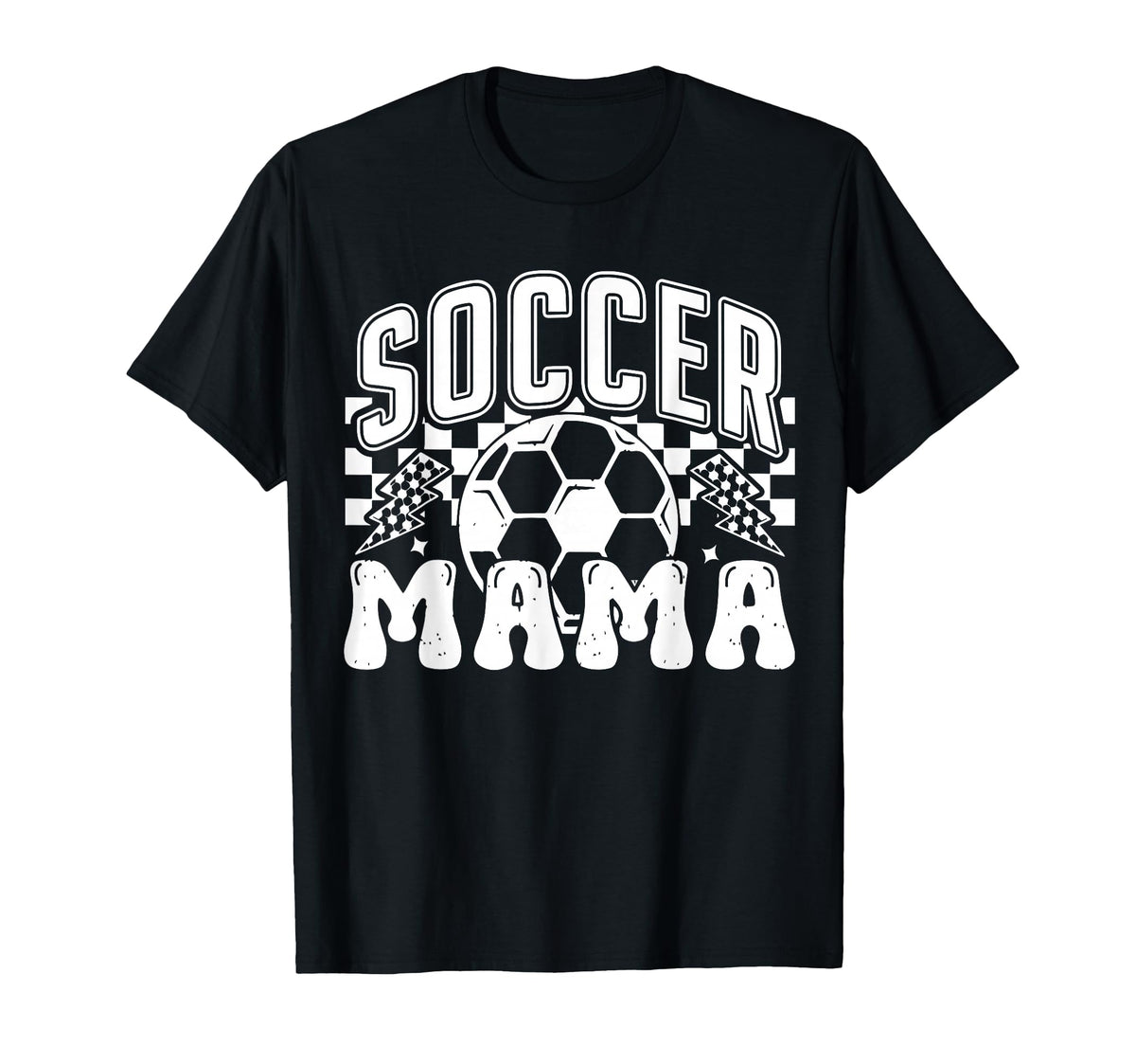 Soccer Mama Checkered Soccer Mom T-Shirt - Novelty Apparel Men Women