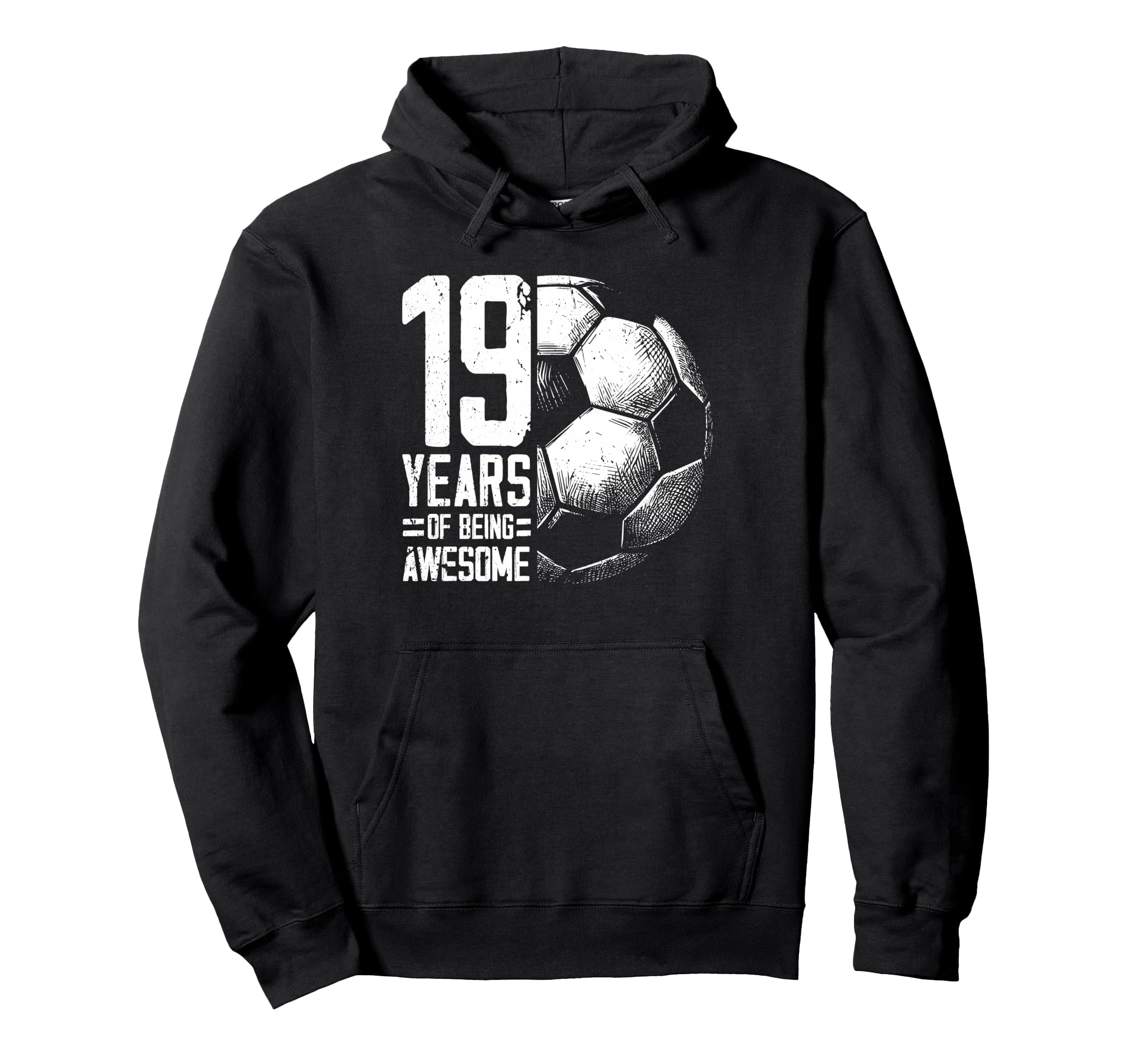 19Th Birthday Soccer Player Hoodie - Casual Everyday Wear Men Women
