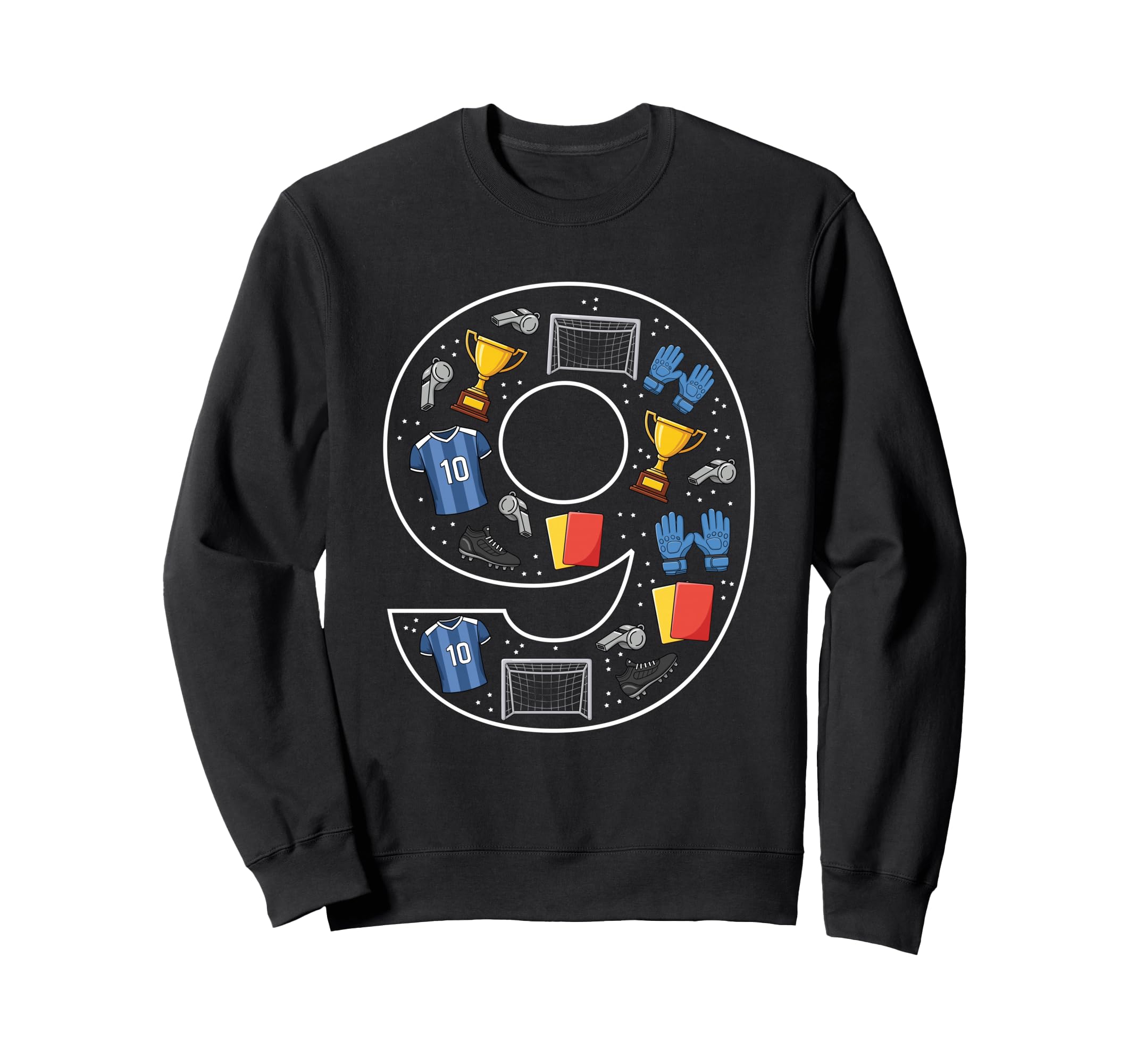 9Th Birthday 9 Year Old Football Sweatshirt - Aesthetic Graphic Men Women