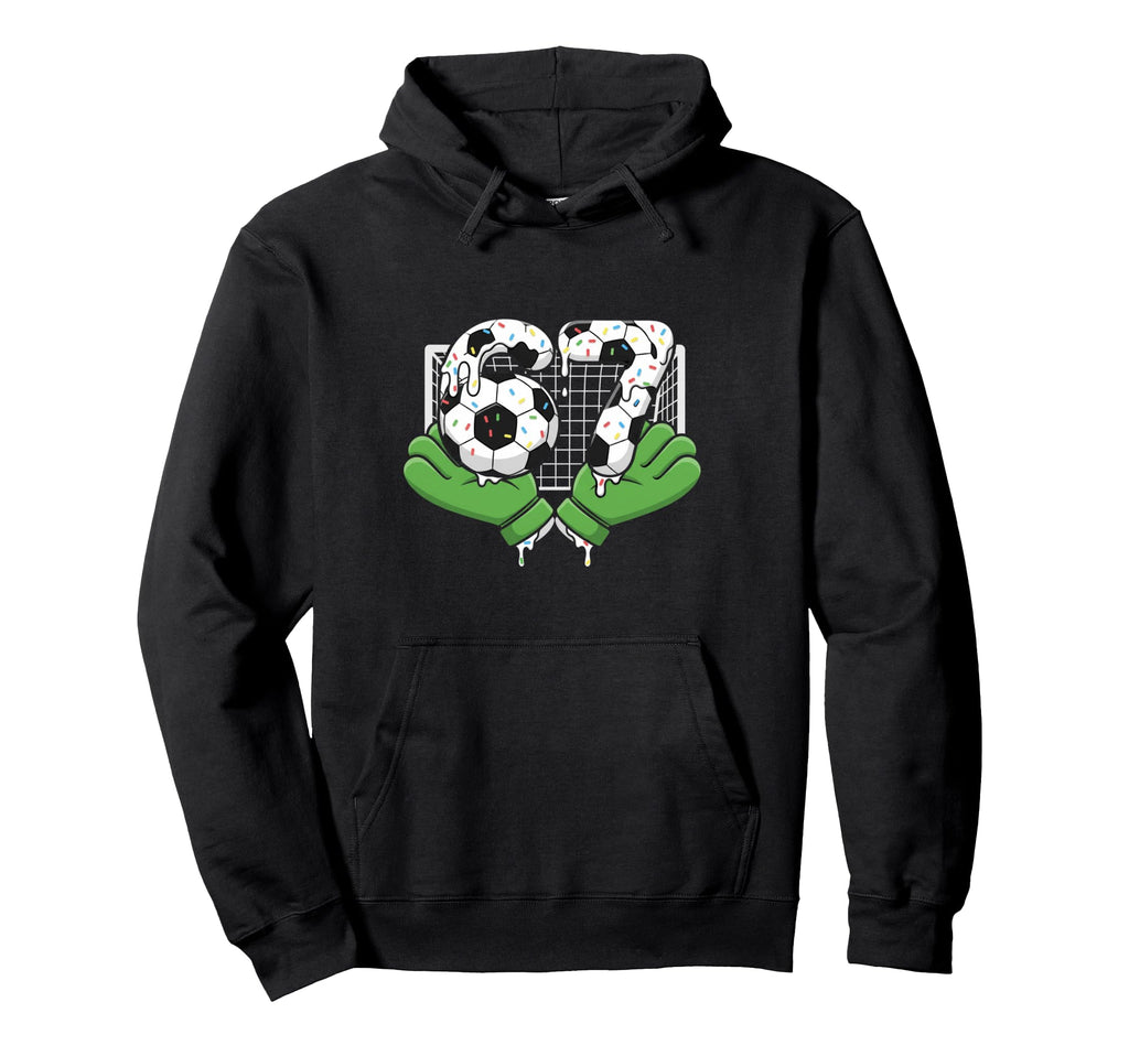 67 Soccer Ball Goalie Net Gloves Players Hoodie - Graphic Print for Adults