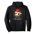 Pajama Santa Hat Soccer Ball Hoodie - Aesthetic Graphic Men Women