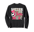 Soccer And Cheer Mom Leopard Sweatshirt - Aesthetic Graphic for Adults