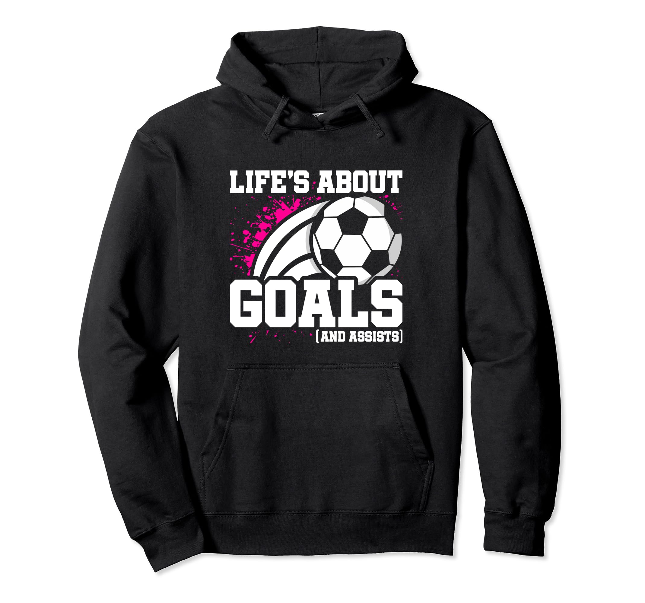 Soccer Player Lifes About Goals Hoodie - Casual Everyday Wear Unisex