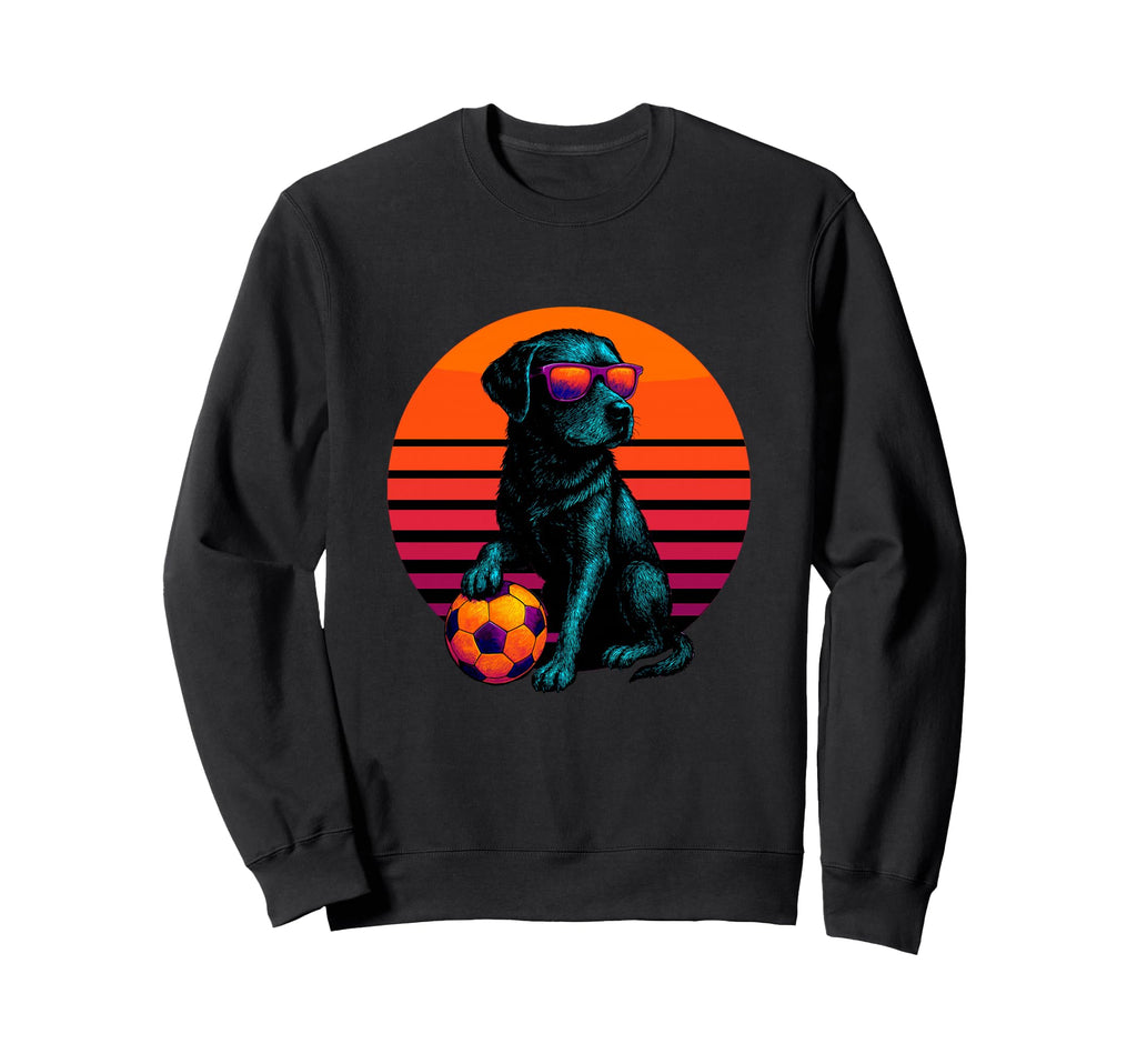 Dog Playing Soccer Soccer Player Sweatshirt - Graphic Print Unisex