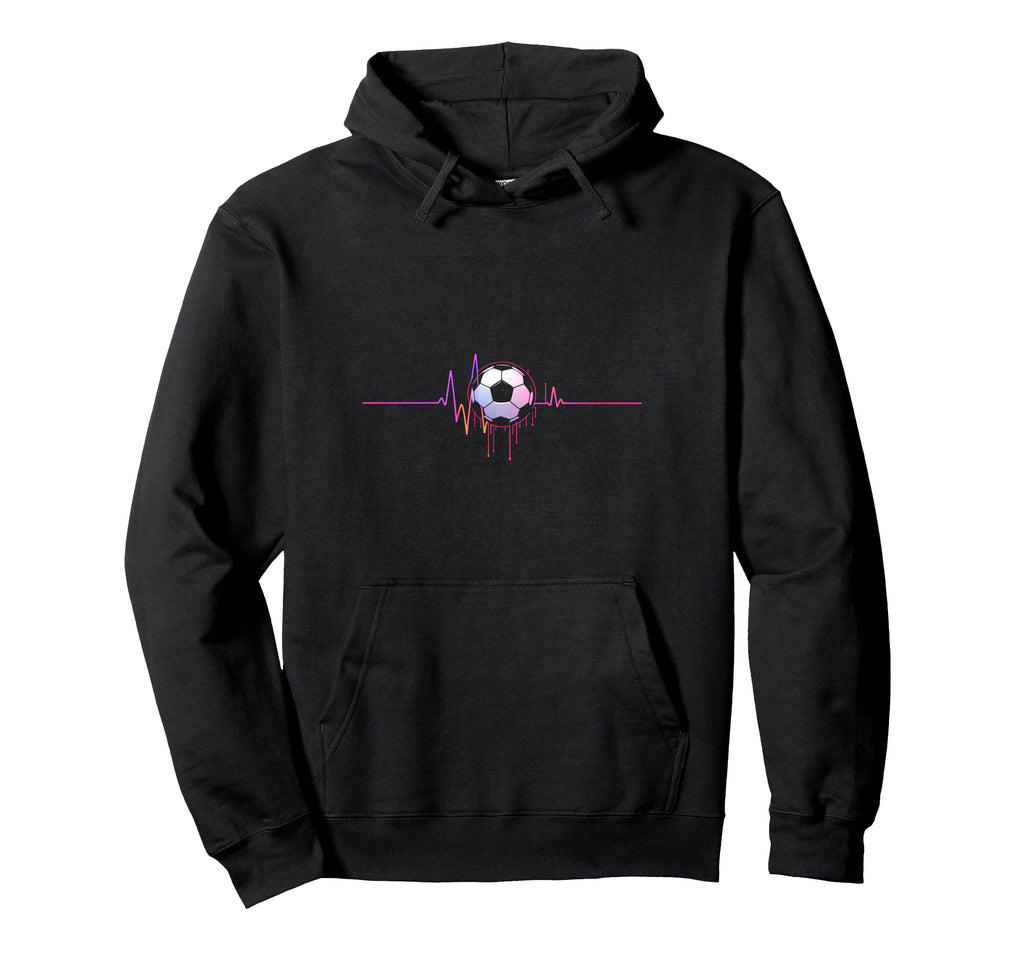 Soccer Heartbeat Minimalist Hoodie - Novelty Apparel Men Women