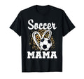 Soccer Mama Leopard Heart Matching T-Shirt - Graphic Print Men Women