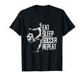 Eat Sleep Soccer Repeat Soccer Player T-Shirt - Aesthetic Graphic Men Women