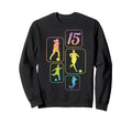 15Th Birthday Soccer Player Sweatshirt - Aesthetic Graphic for Adults