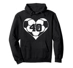 Soccer Number 40 Jersey Funny Soccer Hoodie - Unique Graphic for Adults