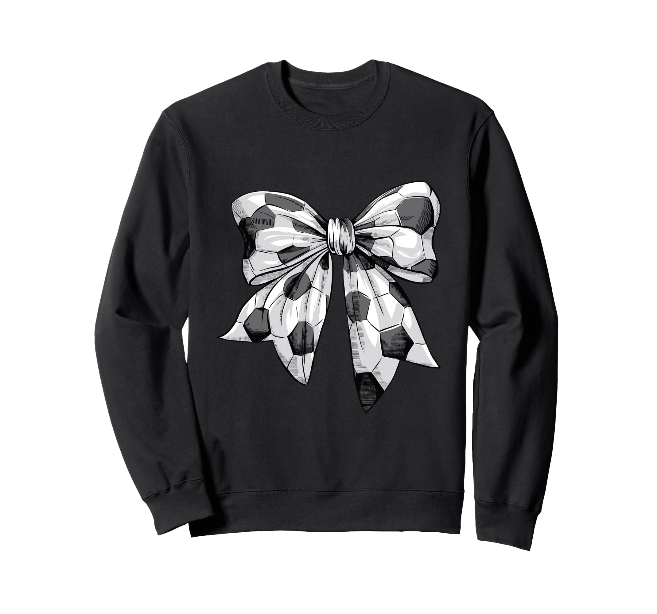 Coquette Bow Soccer Ball Mom Life Game Sweatshirt - Novelty Apparel Unisex