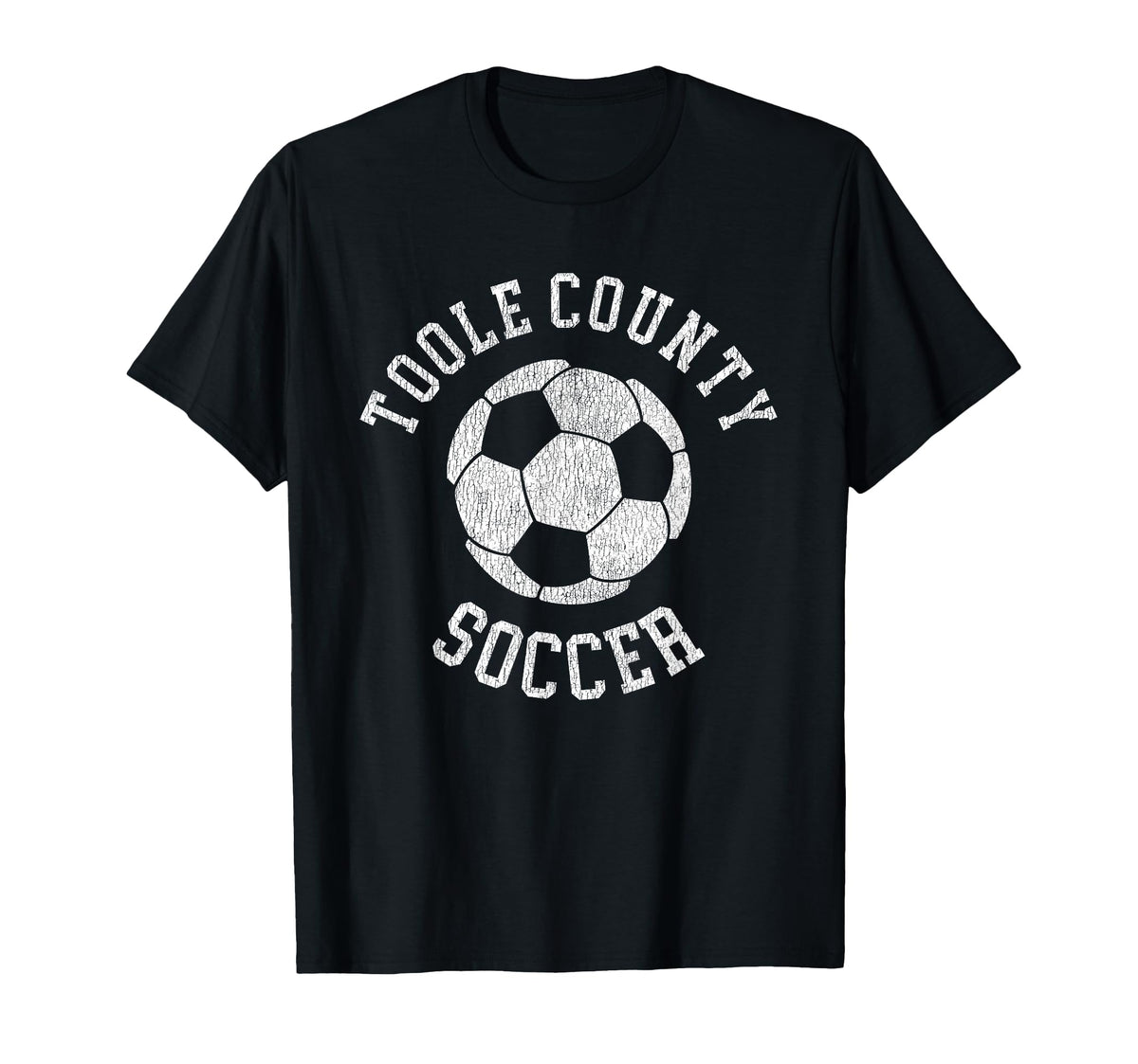Toole County Soccer Distressed 90S T-Shirt - Custom Art Print for Adults
