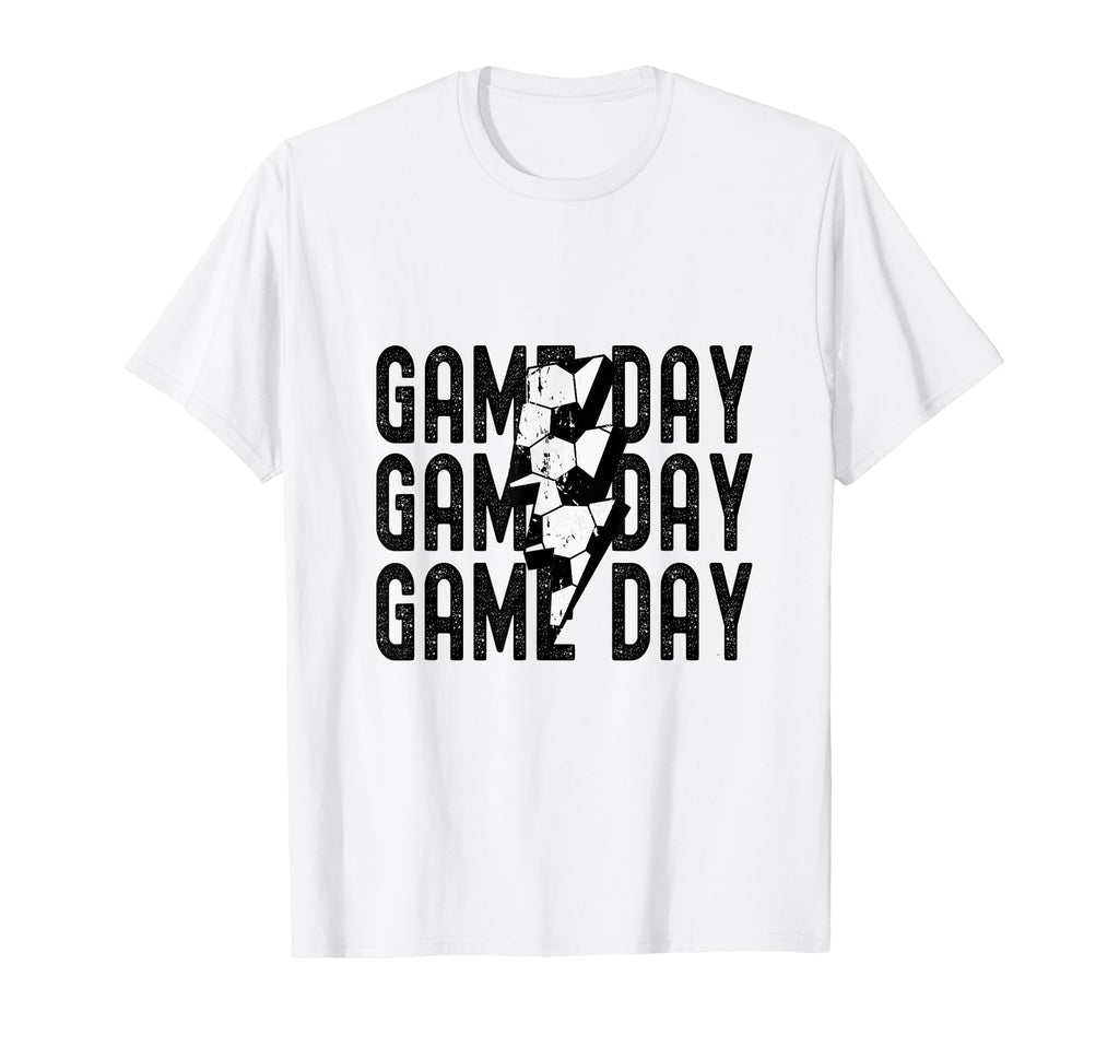 Game Day Soccer Lightning Funny Soccer T-Shirt - Novelty Apparel Unisex