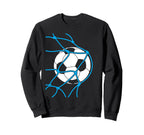 Soccer Ball Goal Funny Player Sweatshirt - Casual Everyday Wear Unisex