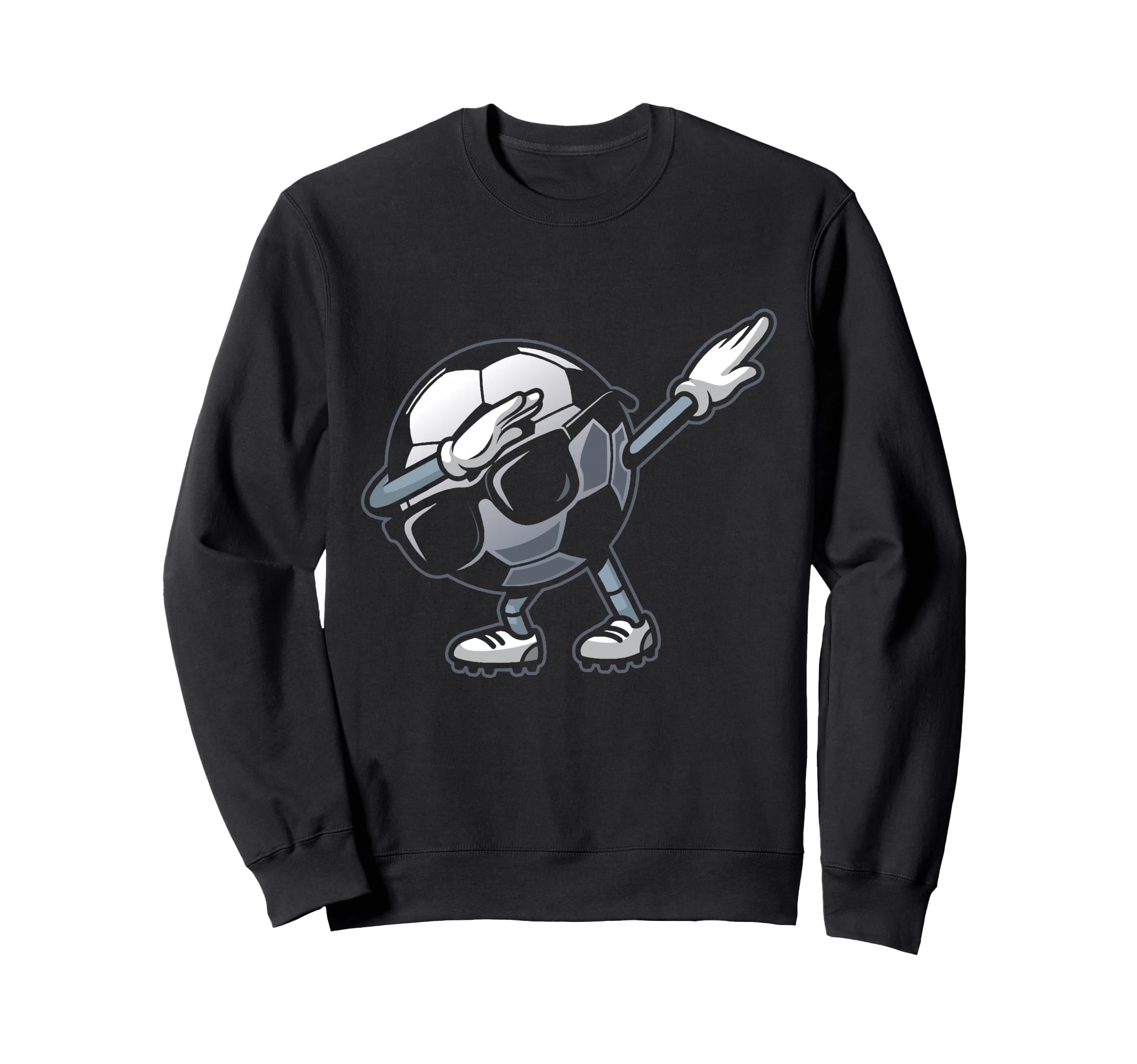 Dabbing Soccer Ball Funny Sports Sweatshirt - Aesthetic Graphic for Adults