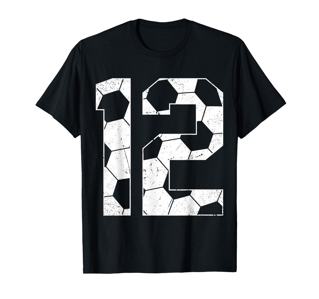 12Th Birthday Soccer Player Football T-Shirt - Aesthetic Graphic Men Women