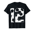 12Th Birthday Soccer Player Football T-Shirt - Aesthetic Graphic Men Women