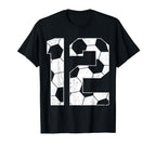 12Th Birthday Soccer Player Football T-Shirt - Aesthetic Graphic Men Women
