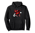 Valentine Soccer Heart Funny Dripping Hoodie - Streetwear Style Men Women