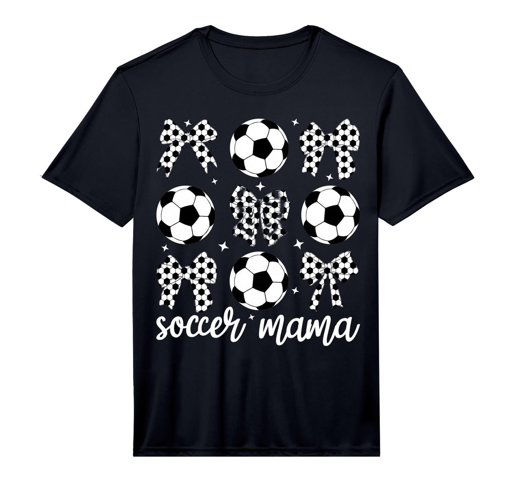 Soccer Mama Coquette Bow Soccer Mom T-Shirt - Fun Novelty Design Men Women