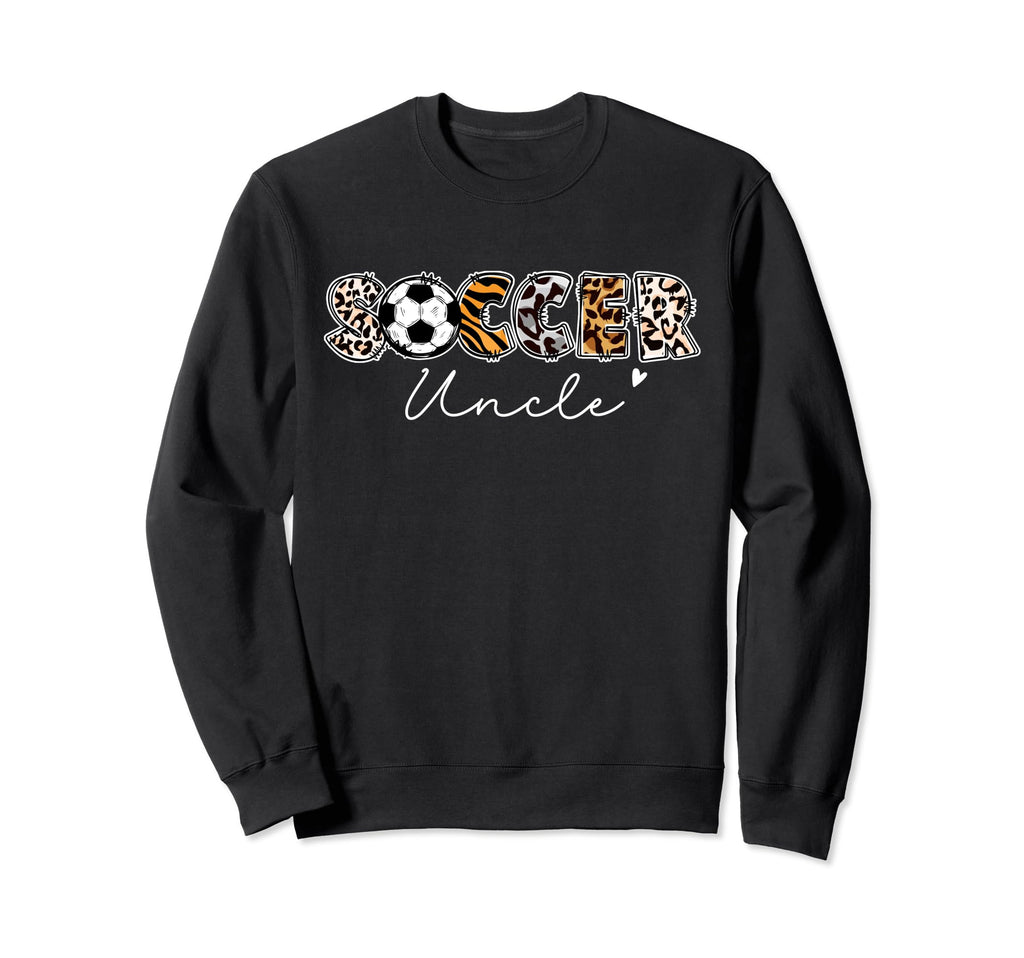 Soccer Uncle Leopard Uncle Soccer Sweatshirt - Aesthetic Graphic Unisex