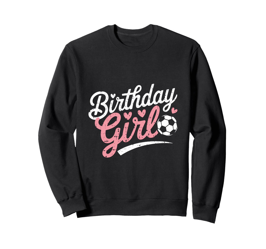Birthday Soccer Hearts Fun Celebration Sweatshirt - Unique Graphic Unisex