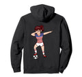 Dabbing Soccer America Football Lovers Hoodie - Minimalist Print Men Women