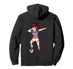 Dabbing Soccer America Football Lovers Hoodie - Minimalist Print Men Women