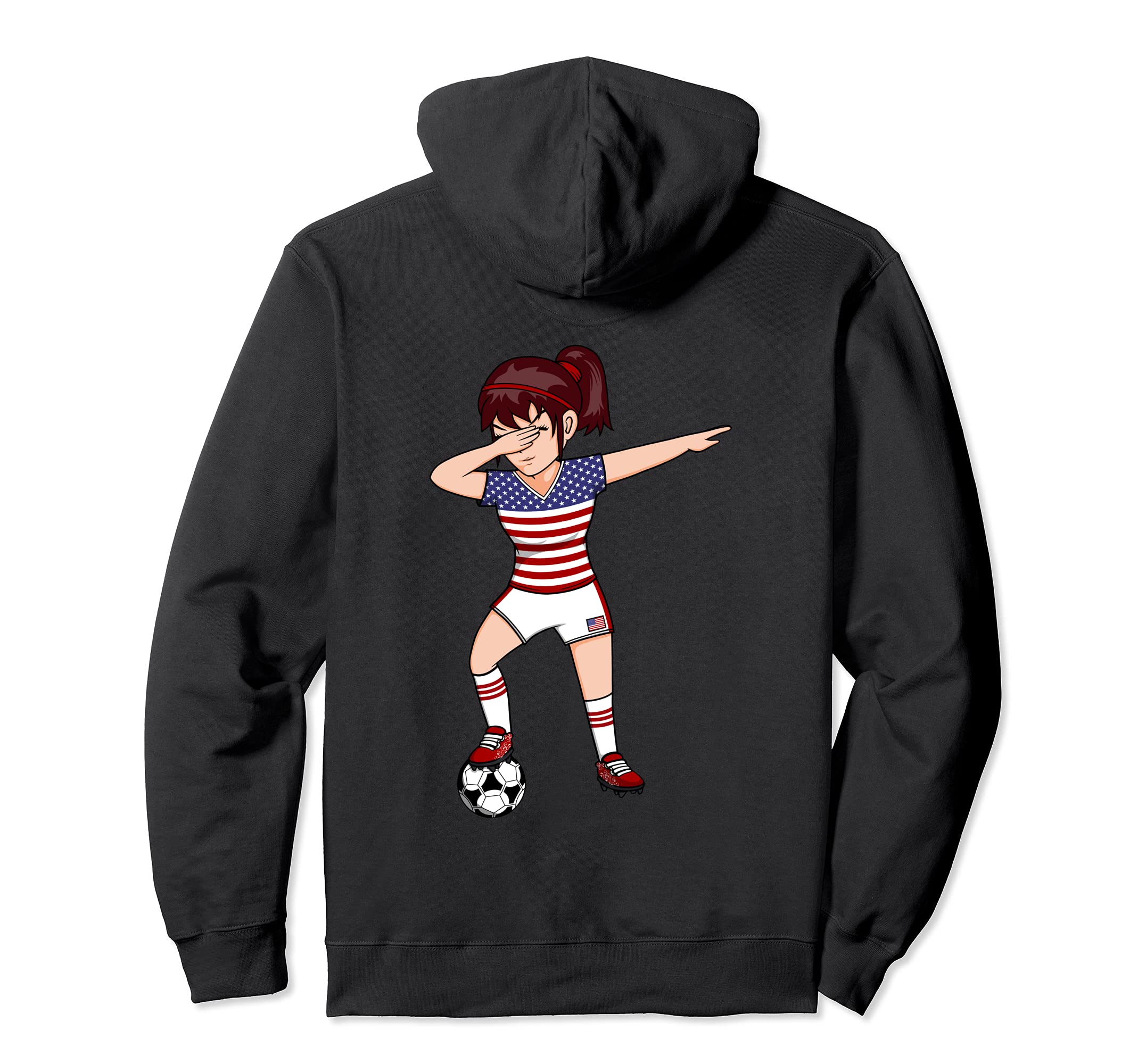 Dabbing Soccer America Football Lovers Hoodie - Minimalist Print Men Women