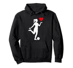 Soccer Valentines Day Heart Love Hoodie - Trendy Graphic Men Women