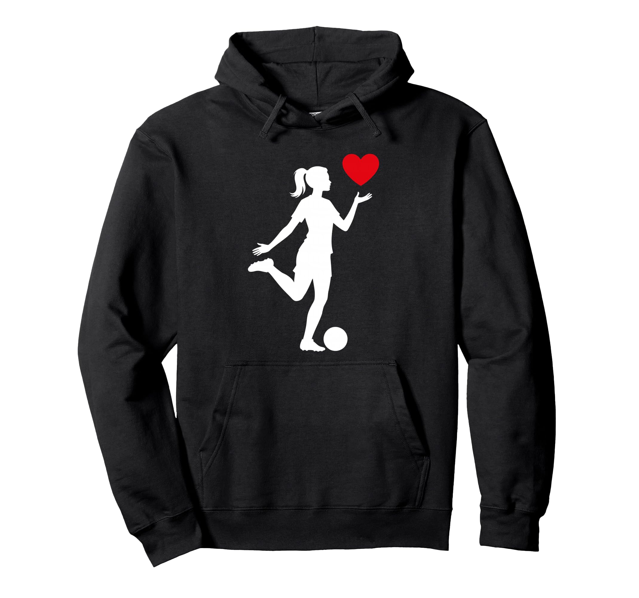Soccer Valentines Day Heart Love Hoodie - Trendy Graphic Men Women