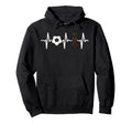 Soccer Black Great Dane Heartbeat Dog Hoodie - Custom Art Print Men Women