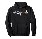 Soccer Black Great Dane Heartbeat Dog Hoodie - Custom Art Print Men Women