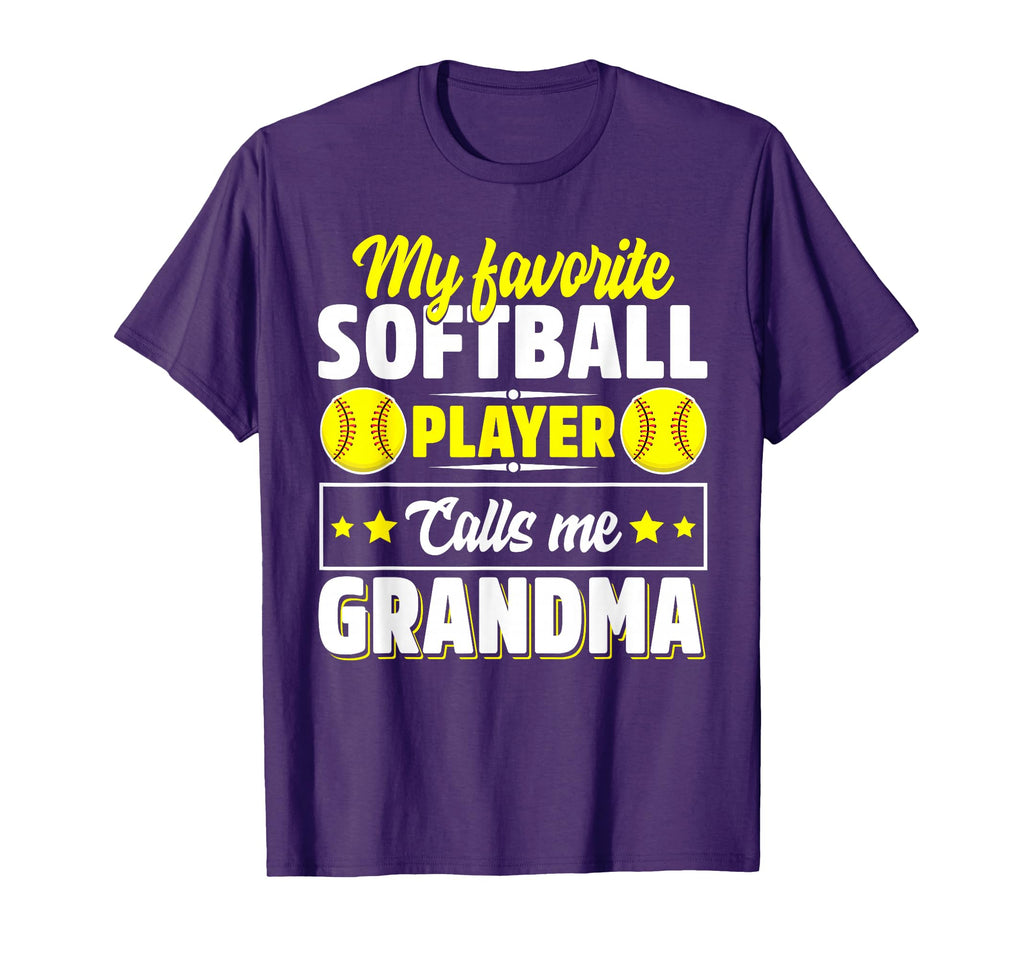 My Favorite Softball Player Calls Me T-Shirt - Trendy Graphic Men Women