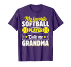 My Favorite Softball Player Calls Me T-Shirt - Trendy Graphic Men Women