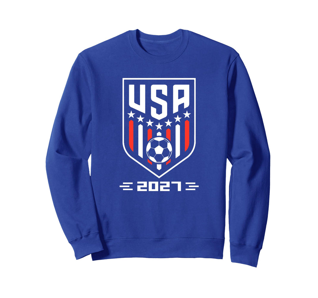 American Flag Soccer Team Soccer 2027 Sweatshirt - Trendy Graphic Unisex