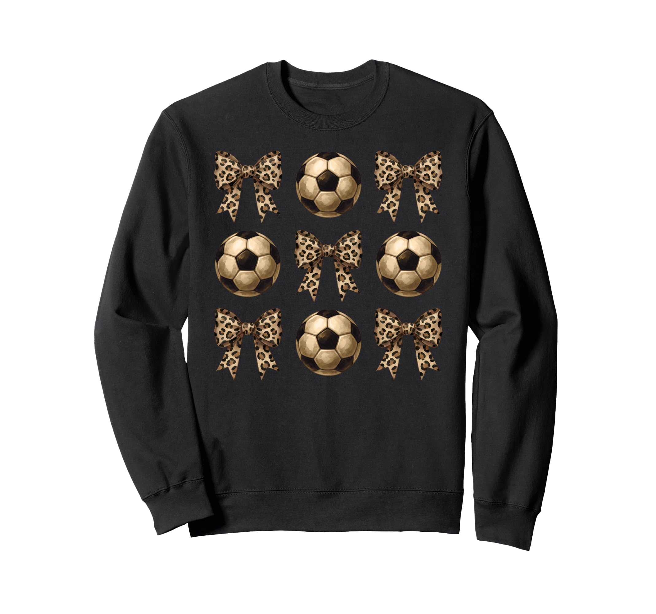 Soccer Mom Leopard Coquette Sweatshirt - Casual Everyday Wear for Adults