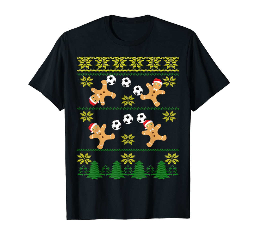 Soccer Ugly Funny Holiday T-Shirt - Casual Everyday Wear for Adults