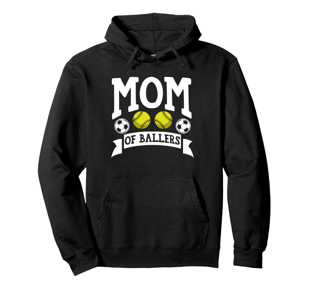 Mom Ballers Softball Hoodie - Unique Graphic for Adults
