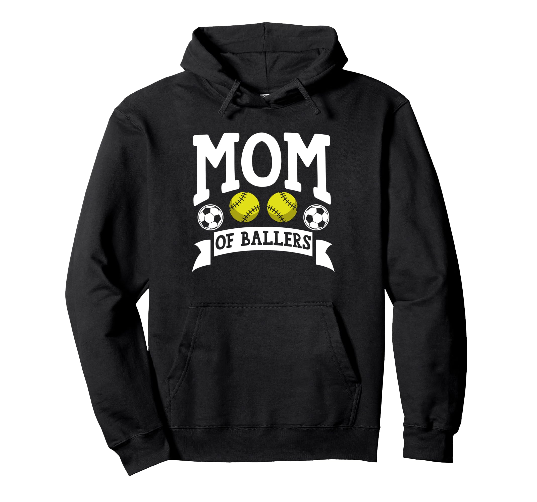 Mom Ballers Softball Hoodie - Unique Graphic for Adults