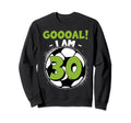 30 Year Old Birthday Soccer Sweatshirt - Streetwear Style for Adults