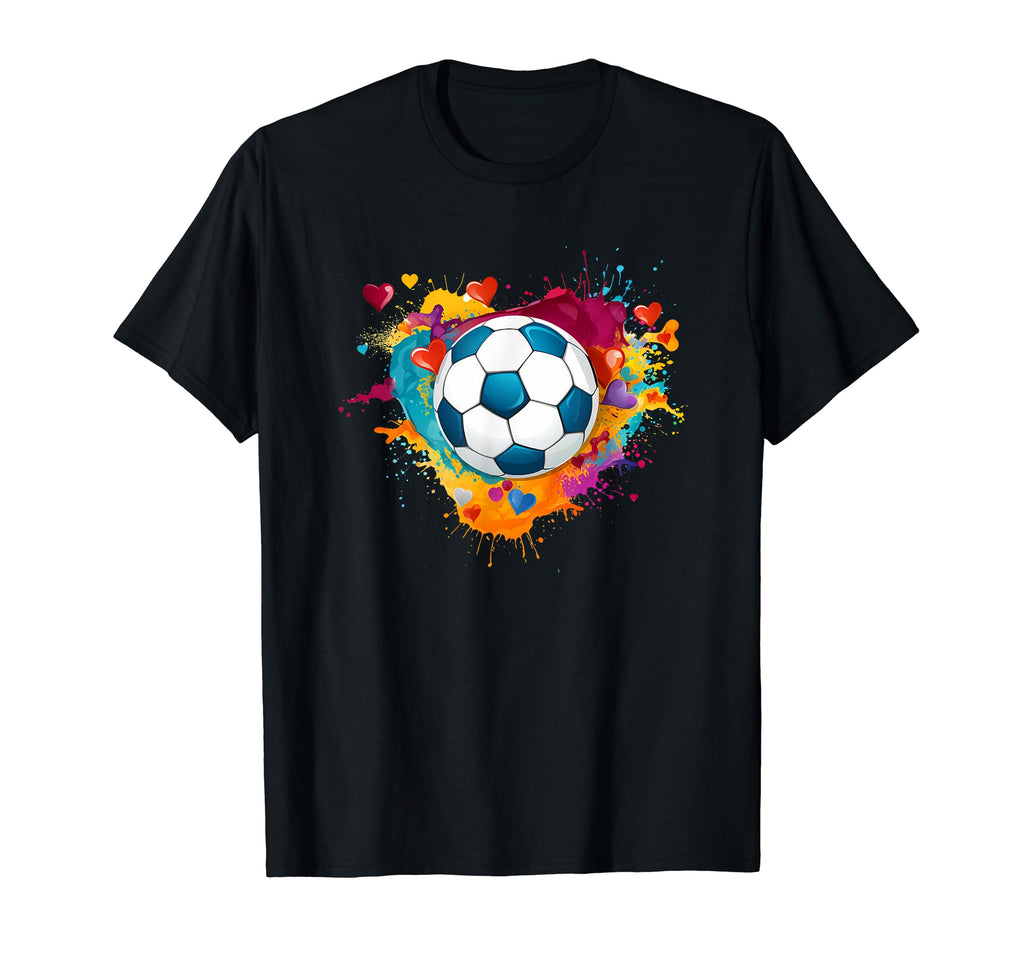 Colorful Love Sports Game Soccer Ball T-Shirt - Streetwear Style Men Women